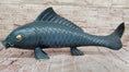 Load image into Gallery viewer, Bronze Koi Fish Sculpture – Large Decorative Asian-Inspired Art Piece with Gold Accents
