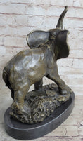 Load image into Gallery viewer, Bronze Metal Elephant Statue Sculpture Figure Figurine 12" x 14"
