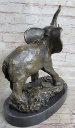 Bronze Metal Elephant Statue Sculpture Figure Figurine 12