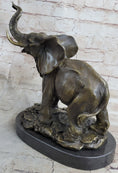 Load image into Gallery viewer, Bronze Metal Elephant Statue Sculpture Figure Figurine 12" x 14"
