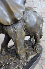 Bronze Metal Elephant Statue Sculpture Figure Figurine 12