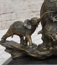 Load image into Gallery viewer, Hand Made Elephant Family Walking up The Hill Bronze Sculpture by Barye Figure
