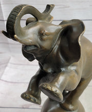 Bronze Sculpture Statue Figure Circus Elephant Balancing on Ball