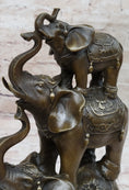 Load image into Gallery viewer, Collectible Bronze Elephant Safari Statue Art Figure Figurine Animal Hot Cast
