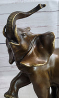 Load image into Gallery viewer, Circus Elephant Balancing on a Ball Bronze Sculpture Statue Art on Marble Base
