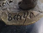 Wild Boar Hog Pig Bronze Sculpture Statue Figure Wildlife Art Decor Marble Base