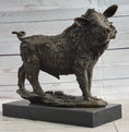 Load image into Gallery viewer, Wild Boar Hog Pig Bronze Sculpture Statue Figure Wildlife Art Decor Marble Base
