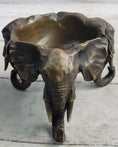 Load image into Gallery viewer, Bronze Metal Elephant Candy Dish Ashtray Original Art Sculpture Decor
