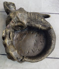 Load image into Gallery viewer, Bronze Metal Elephant Ashtray Dish Original Handmade Art by Milo
