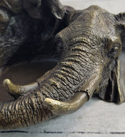 Bronze Metal Elephant Ashtray Dish Original Handmade Art by Milo