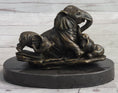 Load image into Gallery viewer, Miniature Bronze Sculpture Statue Elephant Family Figure Collectible 12" x 15"

