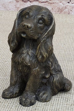 Cocker Spaniel Big Eared Puppy Dog Bronze Figurine Statue Sculpture 6