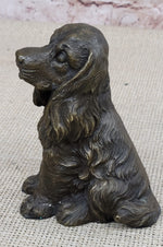 Cocker Spaniel Big Eared Puppy Dog Bronze Figurine Statue Sculpture 6