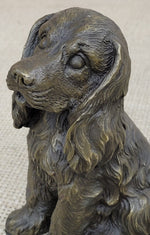 Cocker Spaniel Big Eared Puppy Dog Bronze Figurine Statue Sculpture 6