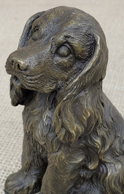 Cocker Spaniel Big Eared Puppy Dog Bronze Figurine Statue Sculpture 6