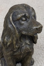 Cocker Spaniel Big Eared Puppy Dog Bronze Figurine Statue Sculpture 6