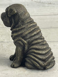 Load image into Gallery viewer, Shar Pei Puppy Dog Bronze Metal Sculpture Figurine Signed Original Art
