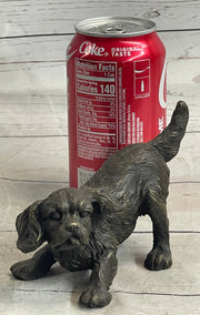 Cavalier King Charles Spaniel Puppy Dog Bronze Metal Sculpture Statue Figurine