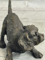 Cavalier King Charles Spaniel Puppy Dog Bronze Metal Sculpture Statue Figurine