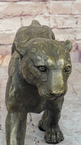Load image into Gallery viewer, Hot Cast Bronze Cheetah Cat Figurine Sculpture Statue Decor
