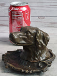 Load image into Gallery viewer, Labrador Retriever Dog Puppy Incense Burner Bronze Metal Sculpture Original Art
