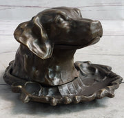 Labrador Retriever Dog Puppy Incense Burner Bronze Metal Sculpture Original Art