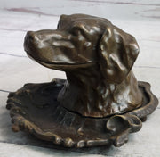 Labrador Retriever Dog Puppy Incense Burner Bronze Metal Sculpture Original Art