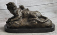 Load image into Gallery viewer, Lion Tiger & Cub Bronze Statue Sculpture Wildlife Figure Decor Handmade Art
