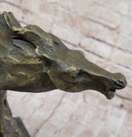 Abstract Crude Impressionist Horse Bronze Sculpture Statue Original Art Signed 