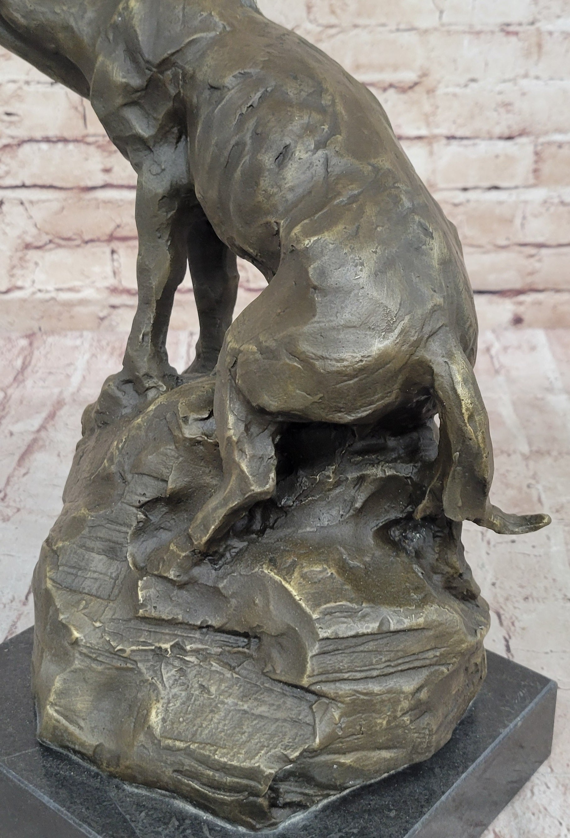 Abstract Crude Impressionist Horse Bronze Sculpture Statue Original Art Signed 