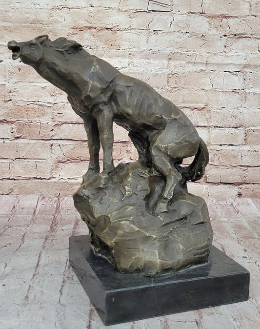 Abstract Crude Impressionist Horse Bronze Sculpture Statue Original Art Signed 