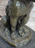 Load image into Gallery viewer, Abstract Crude Lion King Bronze Statue Sculpture Original Art on Marble Base
