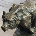 Load image into Gallery viewer, Elk Reindeer Caribou vs. Bear Bronze Sculpture Statue Wildlife Original Art Decor
