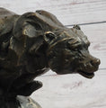 Load image into Gallery viewer, Elk Reindeer Caribou vs. Bear Bronze Sculpture Statue Wildlife Original Art Decor
