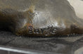 Load image into Gallery viewer, Male Guardian Lion Bronze Statue Sculpture Figure Marble Base Antoine Barye 7" x 12"
