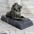 Load image into Gallery viewer, Signed Barye King Of Jungle Lion Bronze Sculpture Vintage Reproduction Art Deco
