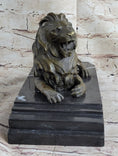 Load image into Gallery viewer, Signed Barye King Of Jungle Lion Bronze Sculpture Vintage Reproduction Art Deco
