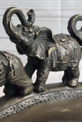Load image into Gallery viewer, Pride of Elephants on a Bridge Bronze Metal Statue Sculpture Figures Original Art
