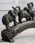 Load image into Gallery viewer, Pride of Elephants on a Bridge Bronze Metal Statue Sculpture Figures Original Art
