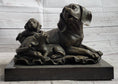 Load image into Gallery viewer, Mother Dog and 2 Puppies Bronze Sculpture Statue Pet Decor Signed Art Marble Base
