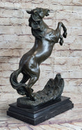 Load image into Gallery viewer, Rearing Horse on Hind Legs Bronze Sculpture Statue Equestrian PJ Mene Art Decor
