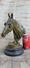 Load image into Gallery viewer, Hot Cast Bronze Horses Head Sculpture Marble Statue Figurine Barye Home Decor Art
