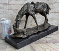 Load image into Gallery viewer, Friendship between Horse & Dog Bronze Statue Sculpture Equestrian Decor
