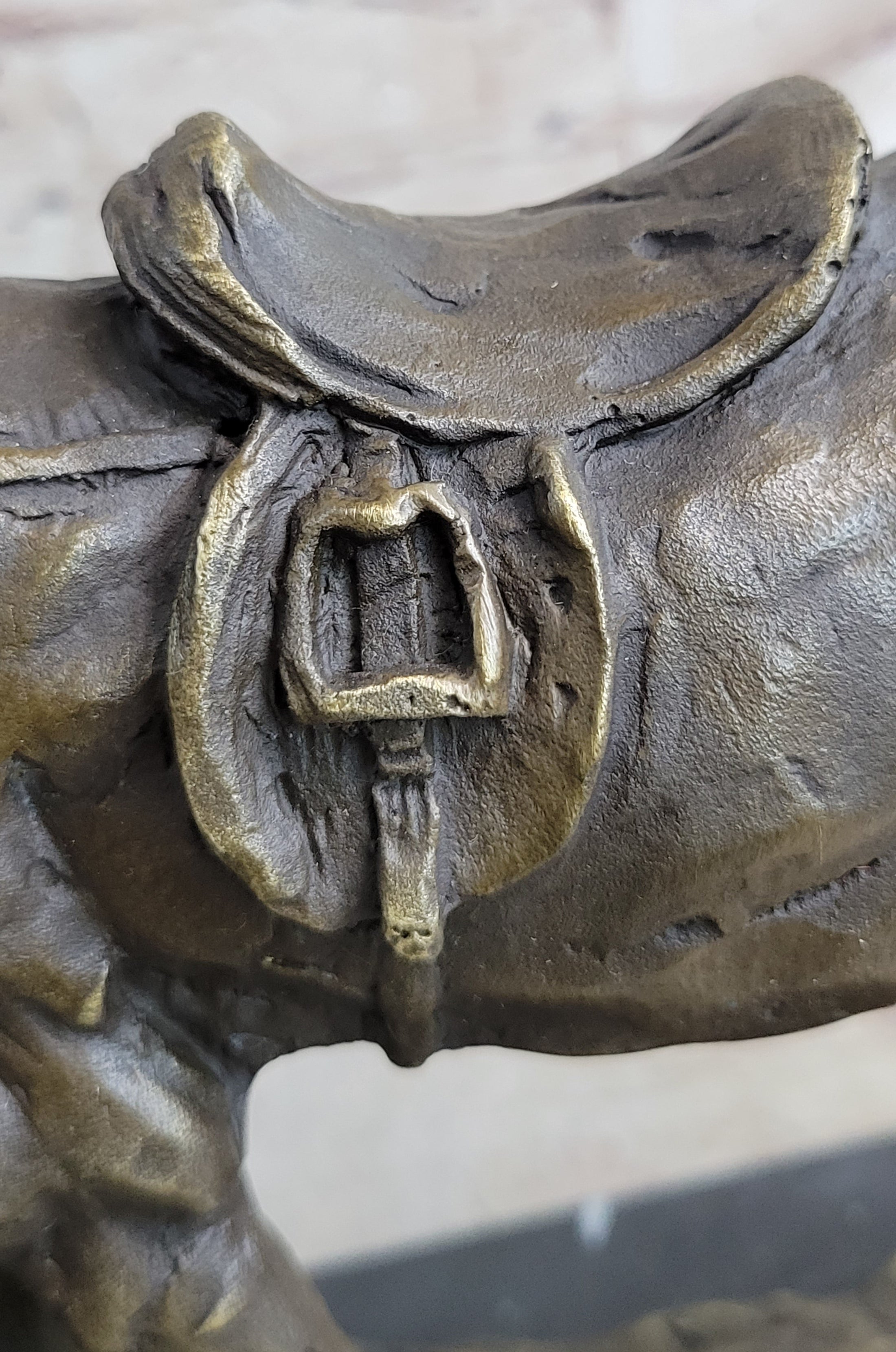 Friendship between Horse & Dog Bronze Statue Sculpture Equestrian Decor