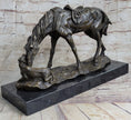 Load image into Gallery viewer, Friendship between Horse & Dog Bronze Statue Sculpture Equestrian Decor
