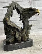 Majestic Bald Eagle Head Sculpture Bronze Statue Figurine Wildlife Bird Lover Art Decor