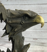 Majestic Bald Eagle Head Sculpture Bronze Statue Figurine Wildlife Bird Lover Art Decor