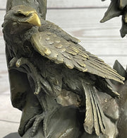 Majestic Bald Eagle Head Sculpture Bronze Statue Figurine Wildlife Bird Lover Art Decor