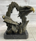 Majestic Bald Eagle Head Sculpture Bronze Statue Figurine Wildlife Bird Lover Art Decor