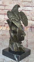 Load image into Gallery viewer, Regal Bronze Eagle Sculpture – Majestic Bird of Prey on Marble Base
